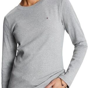 Tommy Hilfiger | Grey Cotton Long Sleeve Top (Size M)